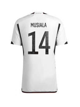 Moški Nogometna dresi replika Nemčija Jamal Musiala #14 Domači SP 2022 Kratek rokav